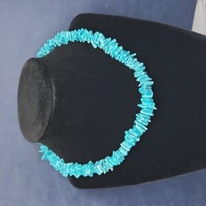 Turquoise Blue‎ Sea Shell Choker Necklace